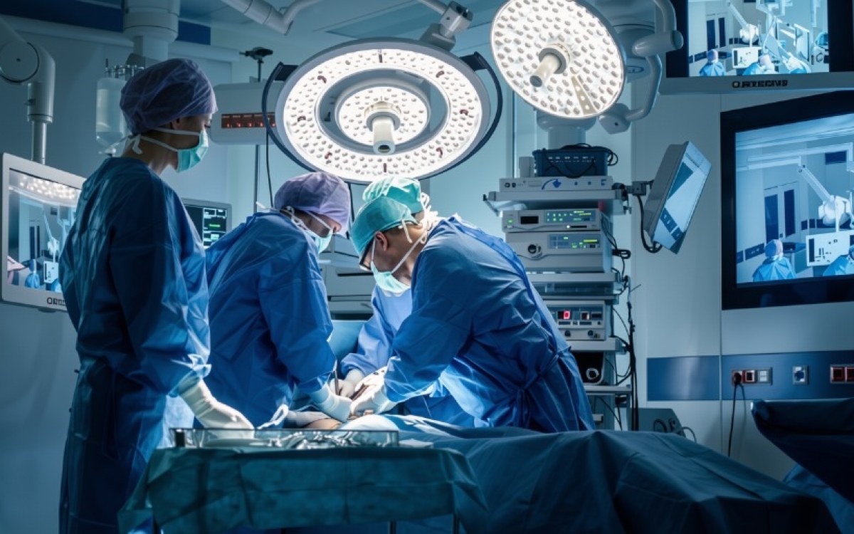 Quirófano y equipo médico profesional